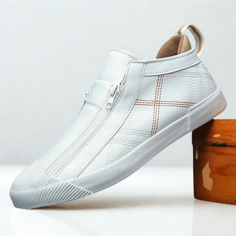Premium Leather Comfort Trainers