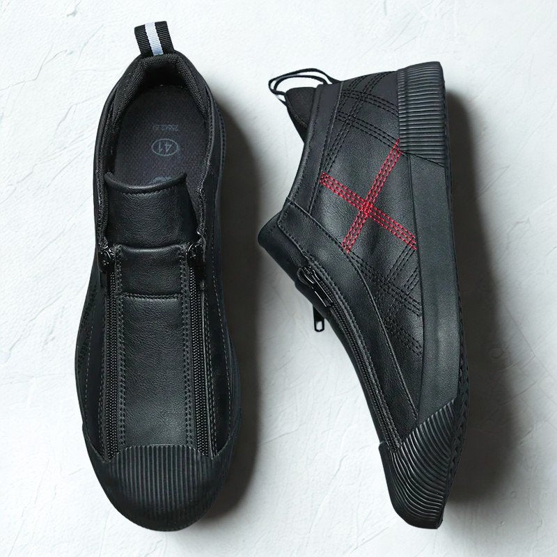 Premium Leather Comfort Trainers
