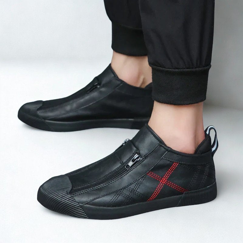 Premium Leather Comfort Trainers