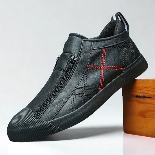 Premium Leather Comfort Trainers