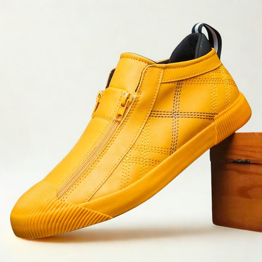 Premium Leather Comfort Trainers