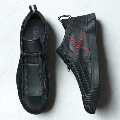 Premium Leather Comfort Trainers