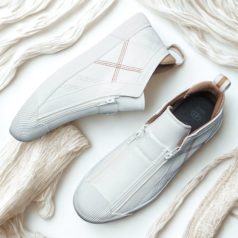 Premium Leather Comfort Trainers